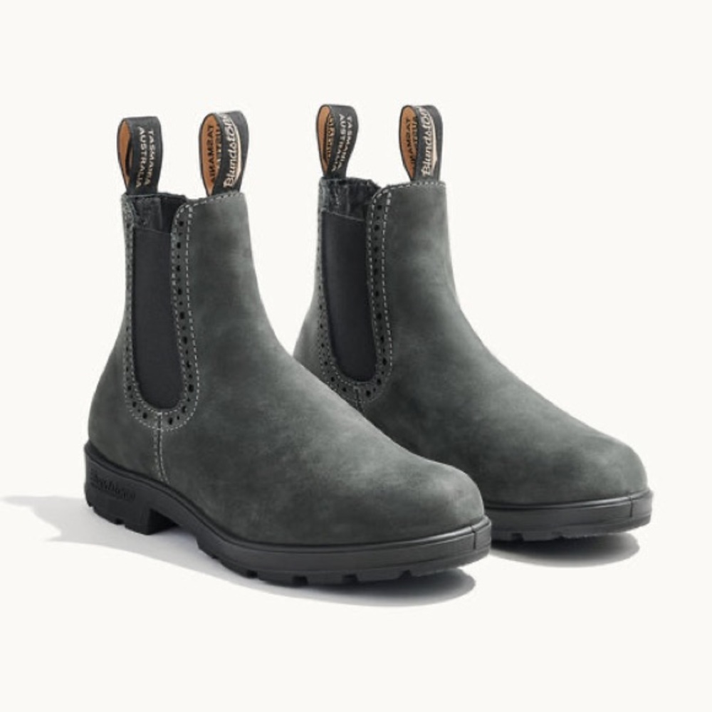 Blundstone Womens Original 1630 High Top Leather Chelsea Boots Rustic Black 7.5
